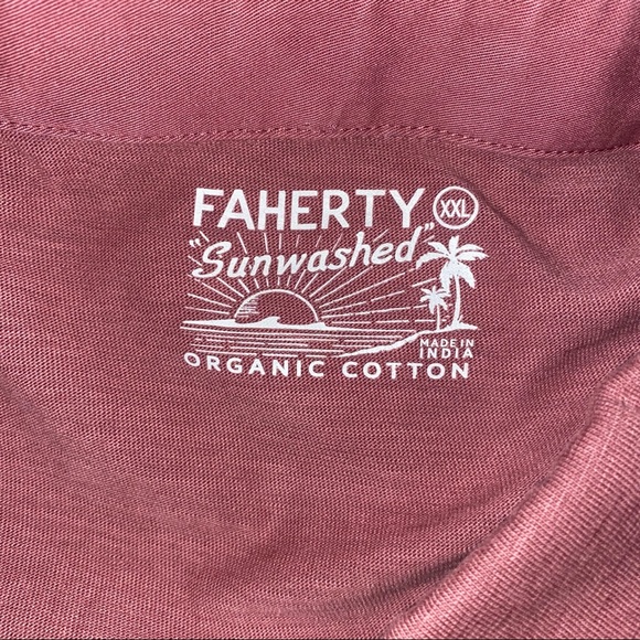 Faherty Sunwashed Polo Shirt sz XXL - Picture 4 of 4